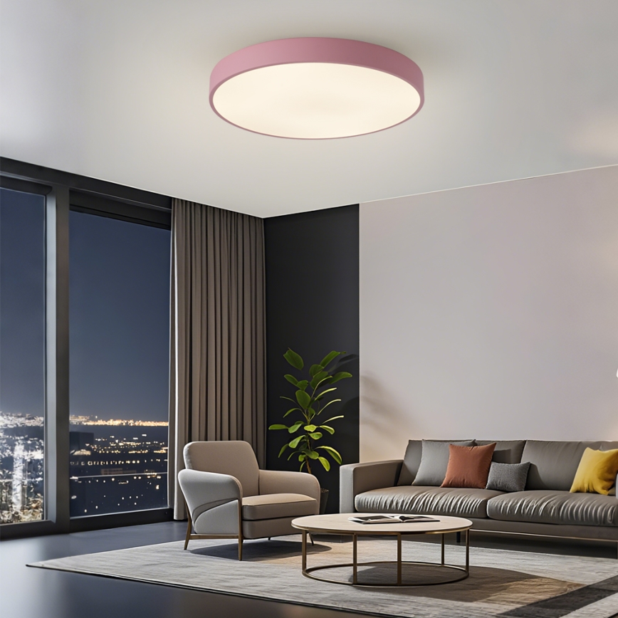 Brilagi - Luminaria de techo LED POOL LED/60W/230V 3000/4000/6000K Ø 60 cm rosa