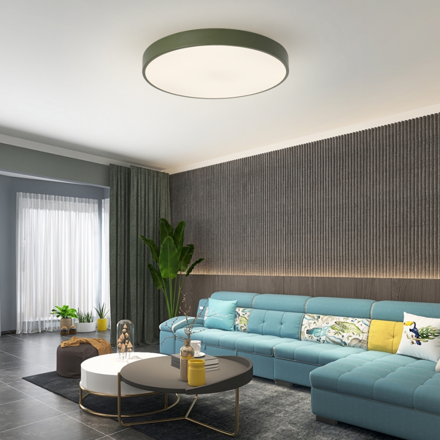 Brilagi - Plafón LED de techo POOL 60 W 230 V 3000/4000/6000 K Ø 60 cm verde