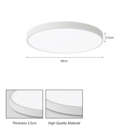 Brilagi - Plafón LED POOL LED/60W/230V 3000/4500/6000K 50 cm blanco