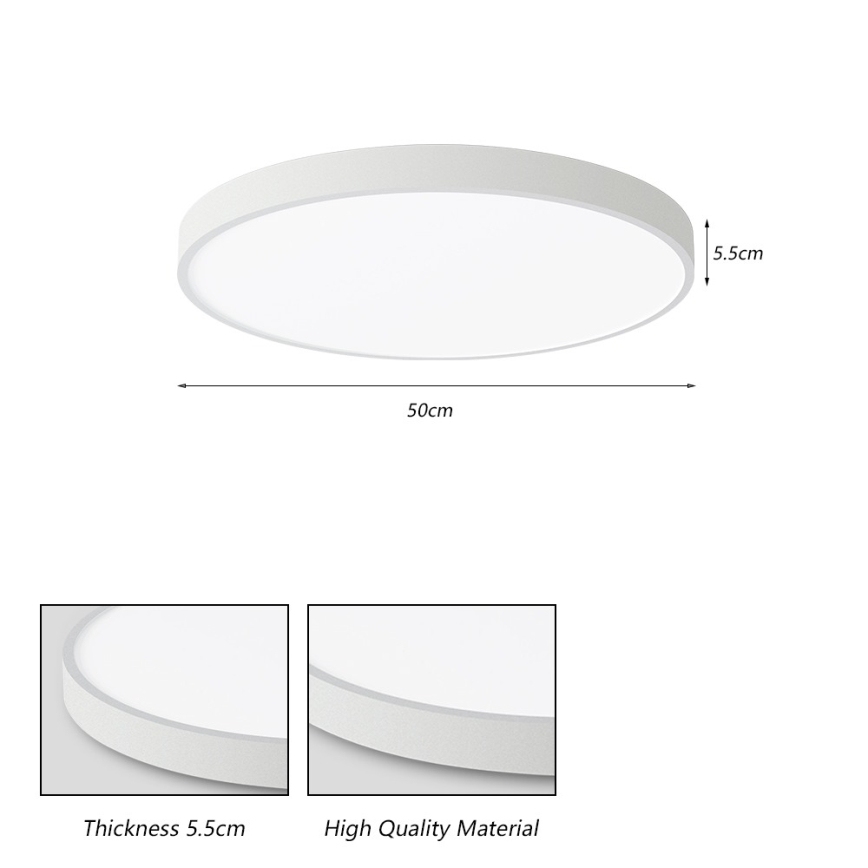 Brilagi - Plafón LED POOL LED/60W/230V 3000/4500/6000K 50 cm blanco