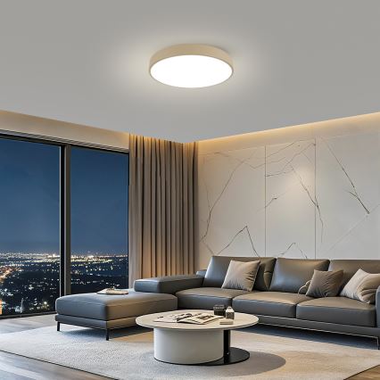 Brilagi - Lámpara de techo LED POOL, 60 W, 230 V, 3000/4500/6000 K, diámetro 60 cm, beige