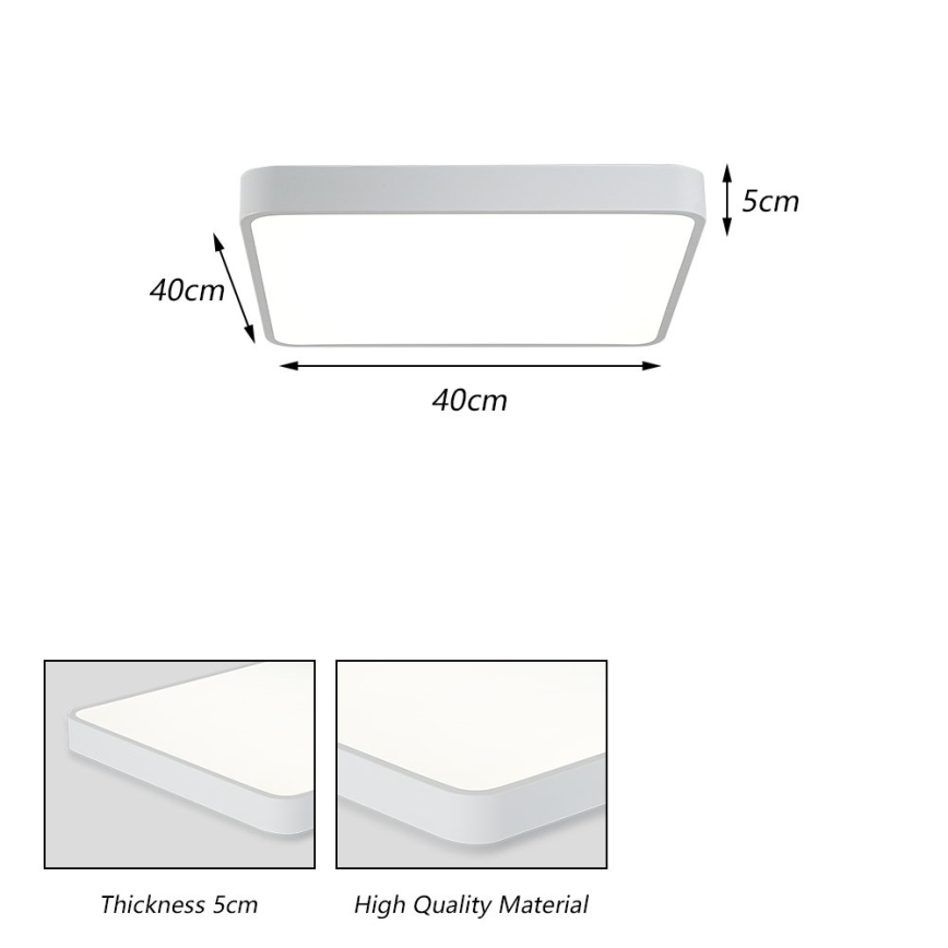 Brilagi - Luminaria de techo LED POOL SQUARE LED/36W/230V 3000/4500/6000K 40x40 cm blanco