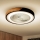 Brilagi - Plafón LED regulable con ventilador LED/30W/230V 3000-6500K negro/roble + control remoto