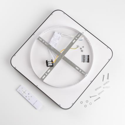 Brilagi - Lámpara de techo LED regulable FALCON II LED/80W/230V 3000-6500K 40x40 cm negra + mando a distancia