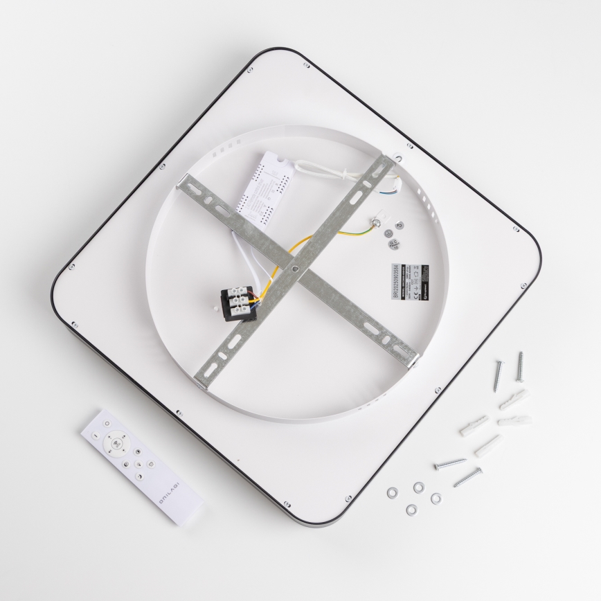 Brilagi - Lámpara de techo LED regulable FALCON II LED/80W/230V 3000-6500K 40x40 cm negra + mando a distancia