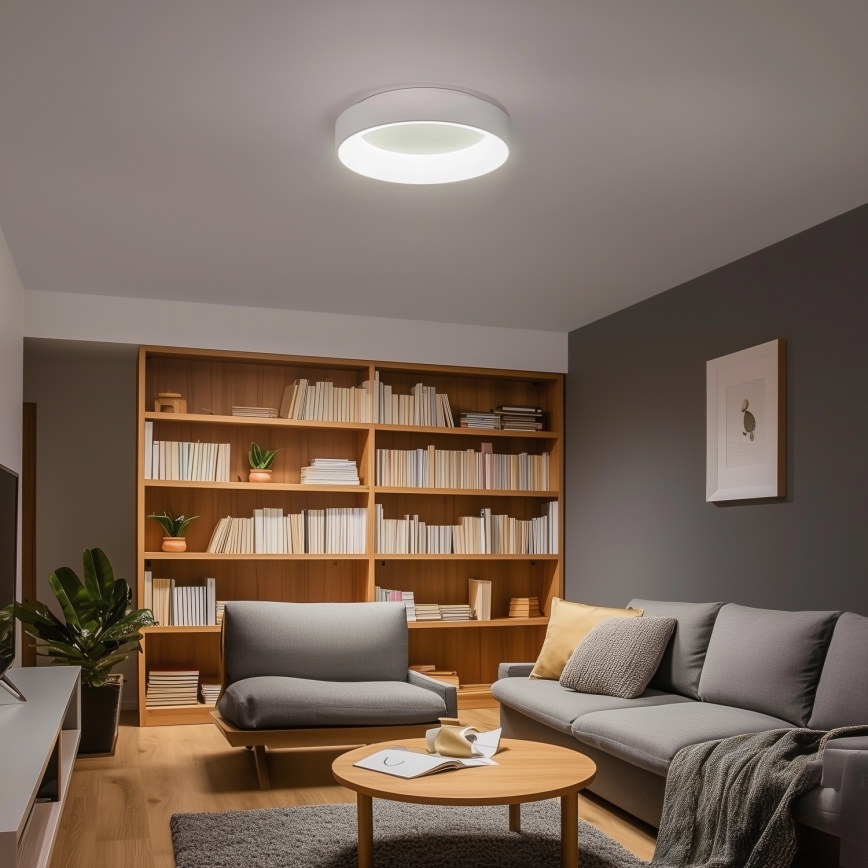 Brilagi - Plafón LED regulable FALCON LED/40W/230V 3000-6500K blanco + mando a distancia
