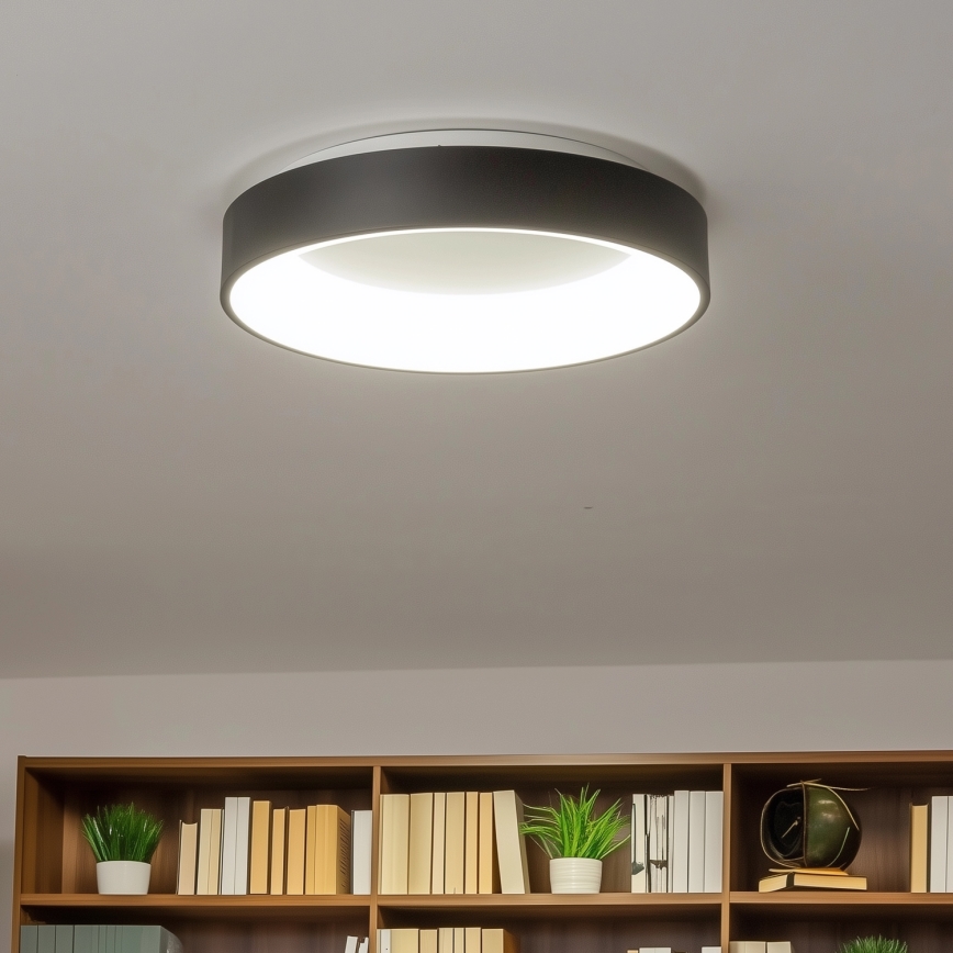 Brilagi - Plafón LED regulable FALCON LED/40W/230V 3000-6500K negro + mando a distancia