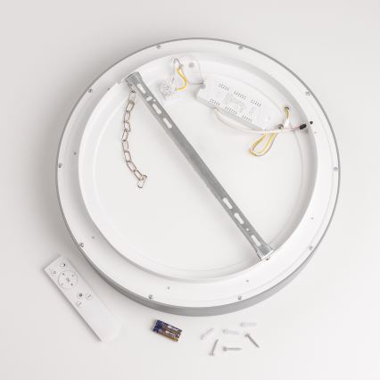 Brilagi - Plafón LED regulable FALCON LED/80W/230V 3000-6500K gris + mando a distancia