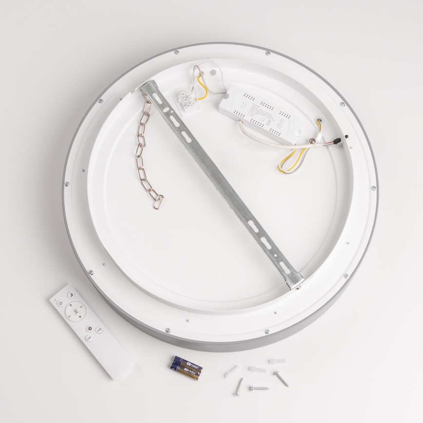 Brilagi - Plafón LED regulable FALCON LED/80W/230V 3000-6500K gris + mando a distancia