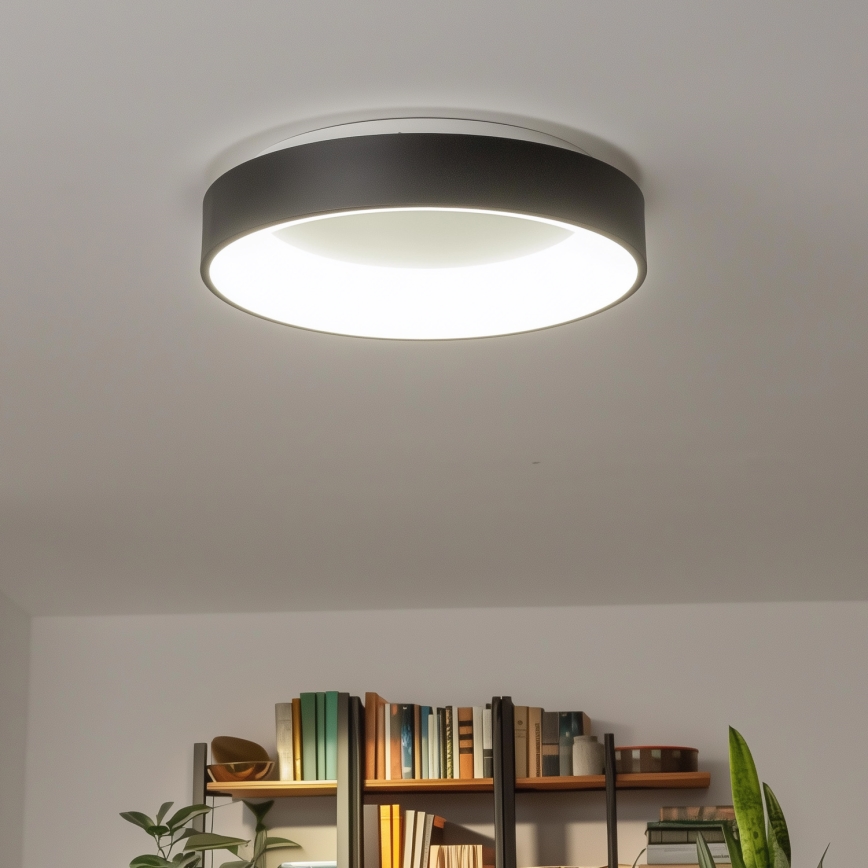 Brilagi - Plafón LED regulable FALCON LED/80W/230V 3000-6500K negro + mando a distancia