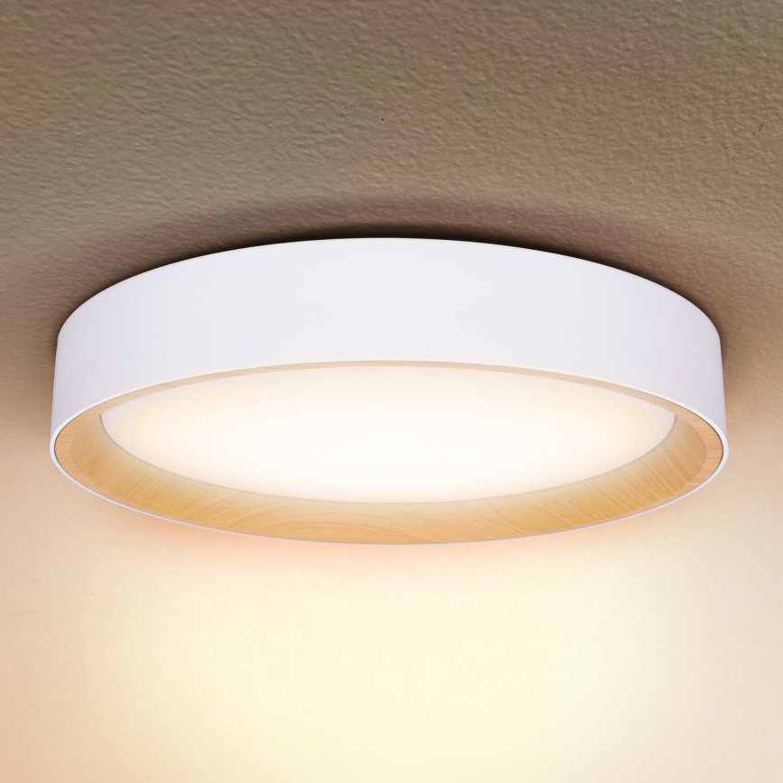 Brilagi - Plafón LED regulable LARIOS LED/48W/230V 3000-6500K ø 39 cm blanco + control remoto