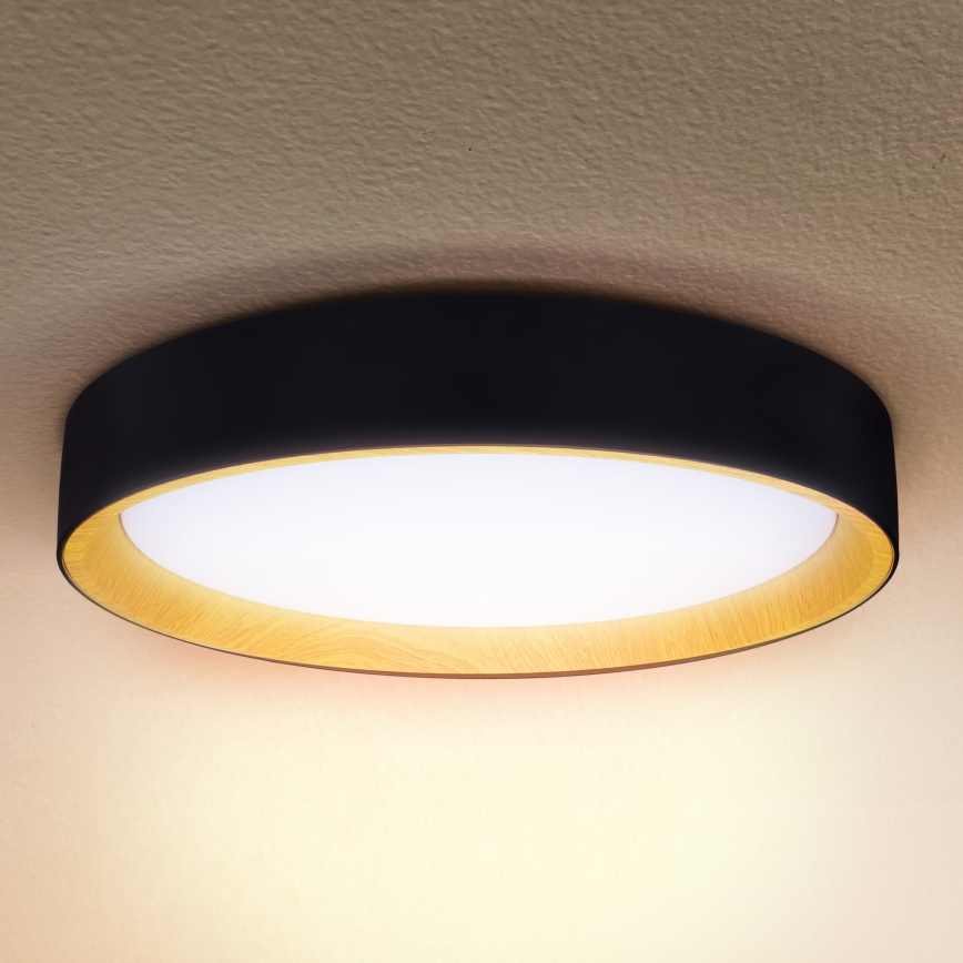 Brilagi - Plafón LED regulable LARIOS LED/48W/230V 3000-6500K ø 39 cm negro + control remoto