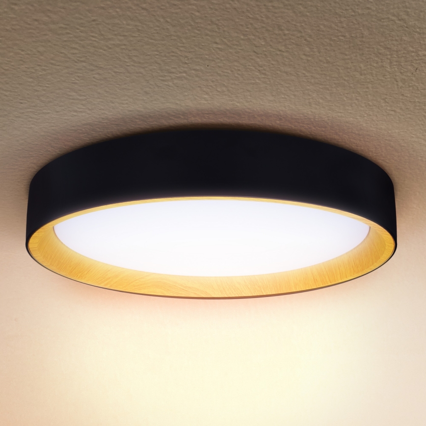 Brilagi - Plafón LED regulable LARIOS LED/60W/230V 3000-6500K ø 49 cm negro + control remoto