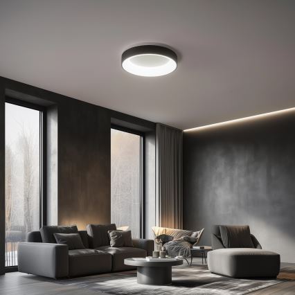 Brilagi - Plafón LED regulable FALCON LED/40W/230V 3000-6500K negro + mando a distancia