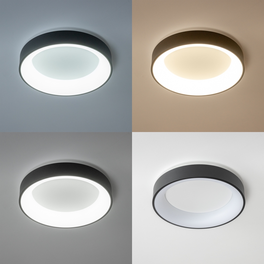 Brilagi - Plafón LED regulable FALCON LED/40W/230V 3000-6500K negro + mando a distancia