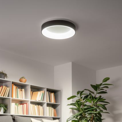 Brilagi - Plafón LED regulable FALCON LED/40W/230V 3000-6500K negro + mando a distancia