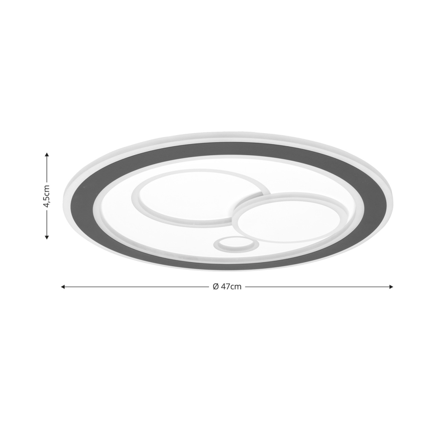 Brilagi - Plafón LED regulable MODERN LED/89W/230V 2700-6500K diá. 47 cm + control remoto