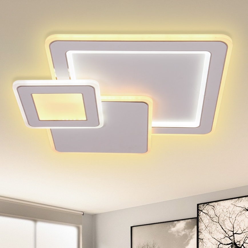 Brilagi - Plafón LED regulable MODERN LED/93W/230V 2700-6500K 48,5x48,5 cm + control remoto