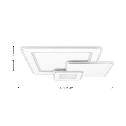 Brilagi - Plafón LED regulable MODERN LED/93W/230V 2700-6500K 48,5x48,5 cm + control remoto