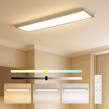 Brilagi - Plafón LED regulable para baño FRAME SMART LED/50W/230V 120x30 cm 3000-6000K IP44 beige + mando a distancia
