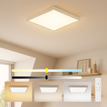 Brilagi - Plafón LED regulable para baño FRAME SMART LED/50W/230V 60x60 cm 3000-6000K IP44 beige + mando a distancia