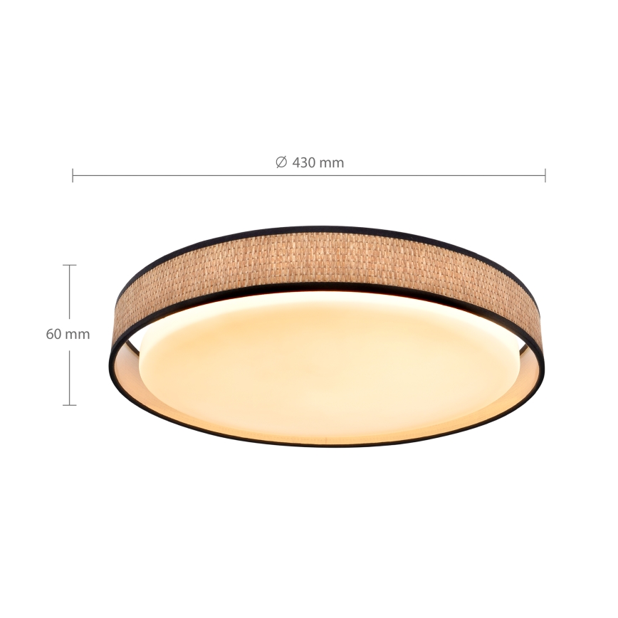 Brilagi - Plafón LED regulable PILAR LED/48W/230V 3000-6500K diá. 43 cm + control remoto