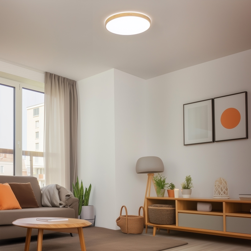 Brilagi - Plafón LED regulable PINE LED/60W/230V 3000-6500K + mando a distancia