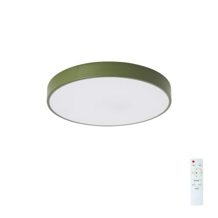 Brilagi - Luminaria de techo LED regulable POOL LED/48W/230V 3000-6000K Ø 40 cm verde + control remoto