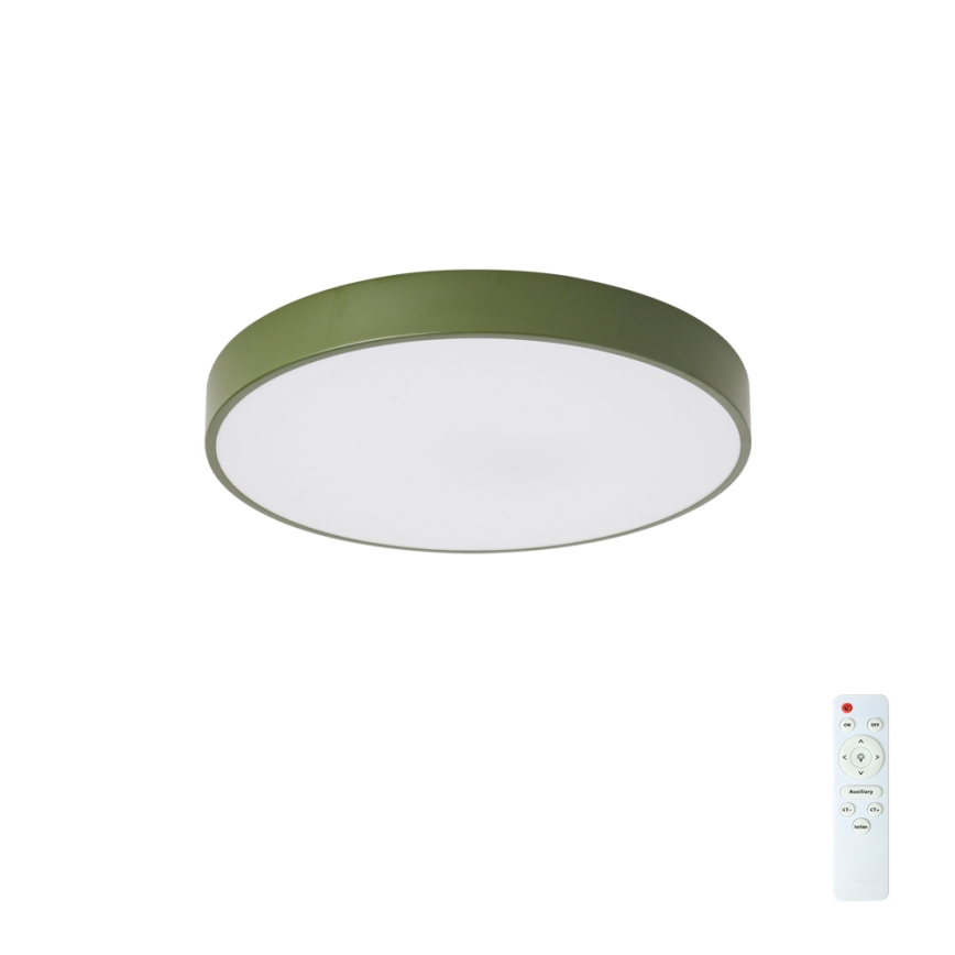 Brilagi - Luminaria de techo LED regulable POOL LED/48W/230V 3000-6000K Ø 40 cm verde + control remoto