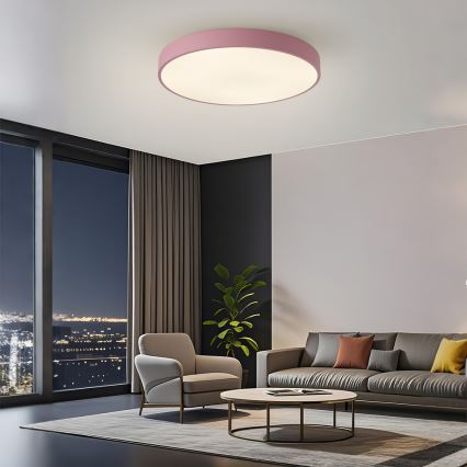 Brilagi - Luminaria LED regulable de techo POOL LED/60W/230V 3000-6000K Ø 60 cm rosa + mando a distancia