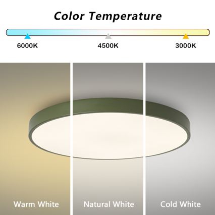 Brilagi - Luminaria de techo LED regulable POOL LED/60W/230V 3000-6000K diámetro 60 cm verde + mando a distancia