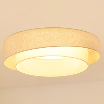 Brilagi - Plafón LED regulable SHINE LED/24W/230V Ø 60 cm 3000/4000/6500K color crema + mando a distancia