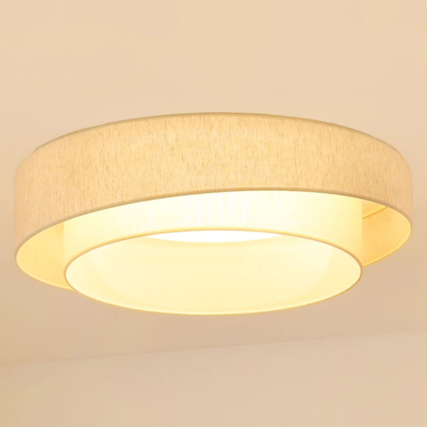 Brilagi - Plafón LED regulable SHINE LED/24W/230V Ø 60 cm 3000/4000/6500K color crema + mando a distancia