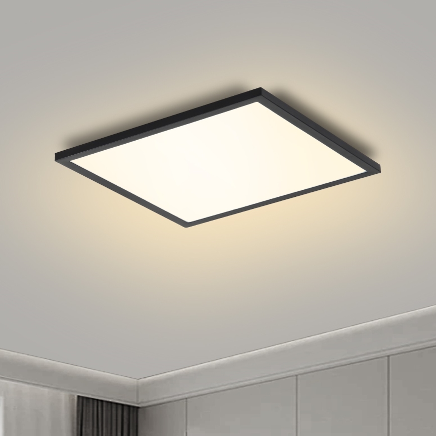 Brilagi - Plafón LED regulable SLIMFRAME LED/25W/230V 30x30 cm 3000-6000K negro + control remoto