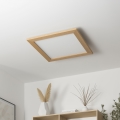 Brilagi - Plafón LED regulable SLIMFRAME WOOD LED/36W/230V 49,5x49,5 cm 3000-6000K marrón + control remoto