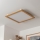 Brilagi - Plafón LED regulable SLIMFRAME WOOD LED/58W/230V 64x64 cm 3000-6000K marrón + control remoto