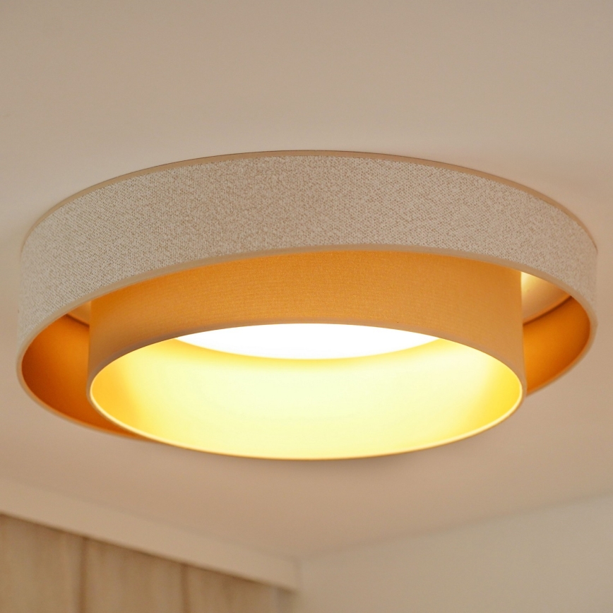 Brilagi - Plafón LED regulable VEGAS SHINE LED/24W/230V diá. 60 cm 3000/4000/6500K color crema/beige + control remoto