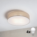 Brilagi - Plafón LED SIRIJA 4xE27/60W/230V Ø 60 cm beige
