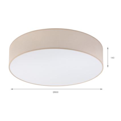 Brilagi - Plafón LED SIRIJA 4xE27/60W/230V Ø 60 cm beige
