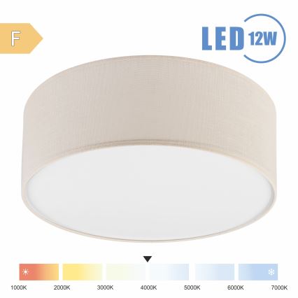 Brilagi - Plafón LED SIRIJA LED/12W/230V diá. 35 cm color crema