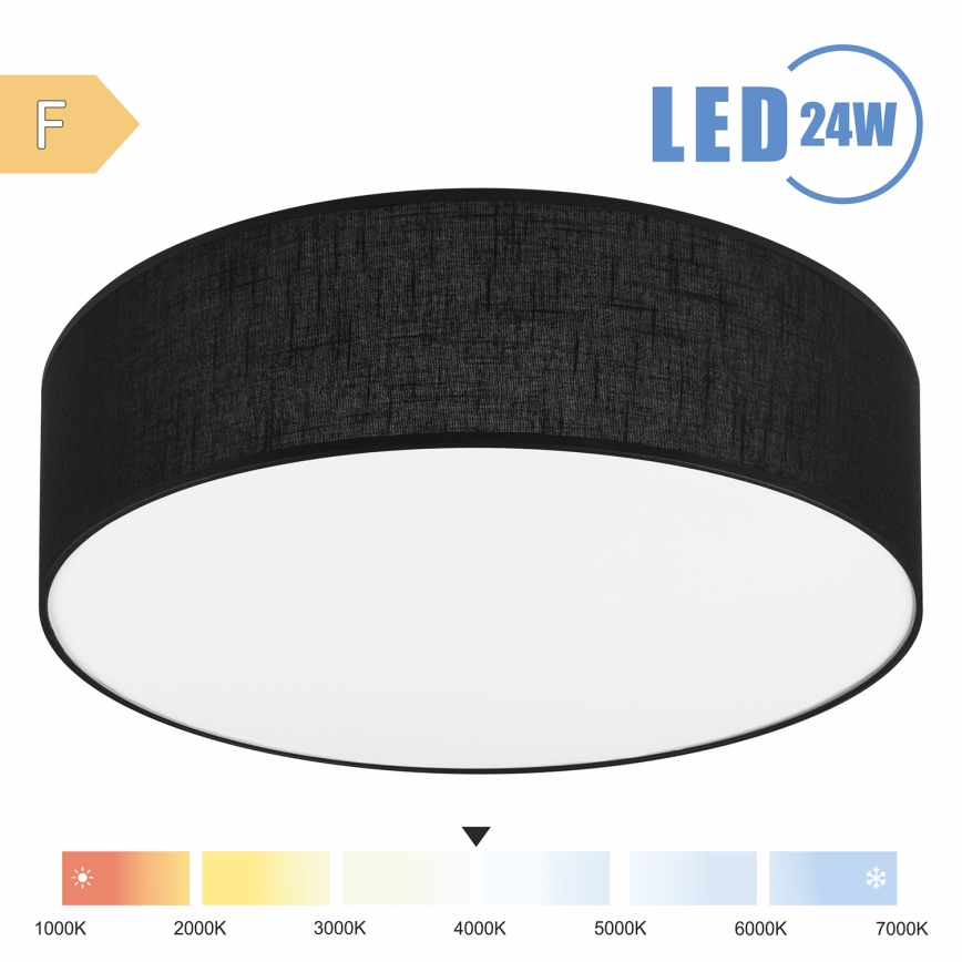 Brilagi - Plafón LED SIRIJA LED/24W/230V diá. 45 cm negro
