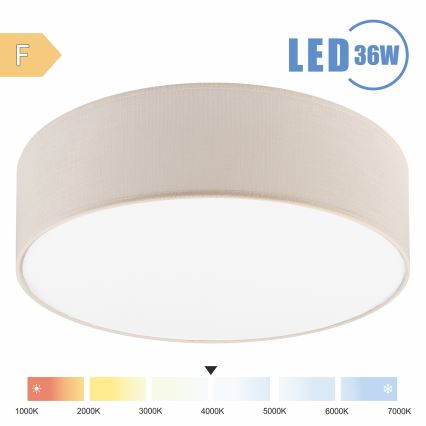 Brilagi - Plafón LED SIRIJA LED/36W/230V diá. 45 cm color crema