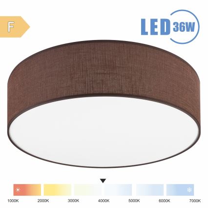 Brilagi - Plafón LED SIRIJA LED/36W/230V diá. 45 cm marrón