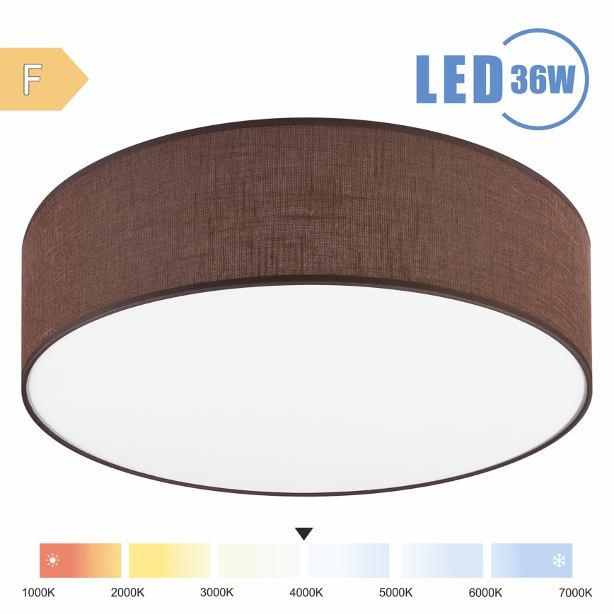 Brilagi - Plafón LED SIRIJA LED/36W/230V diá. 45 cm marrón