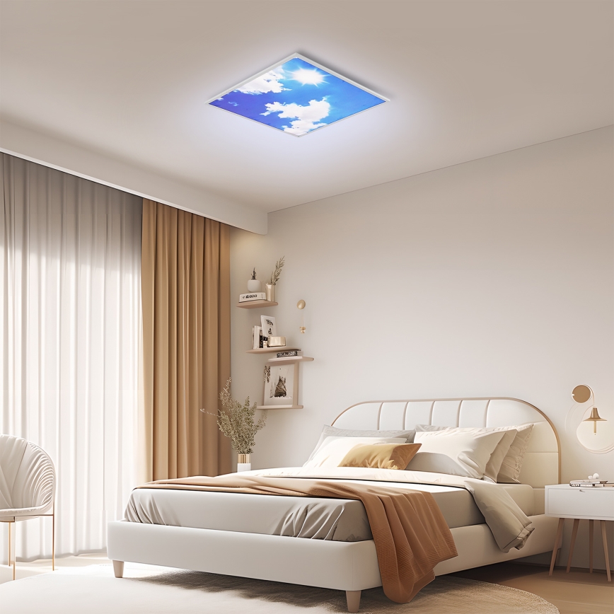 Brilagi - Plafón LED SLIMFRAME LED/58W/230V 60x60 cm plateado/azul