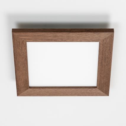 Brilagi - Plafón LED SLIMFRAME WOOD LED/25W/230V 34x34 cm marón oscuro