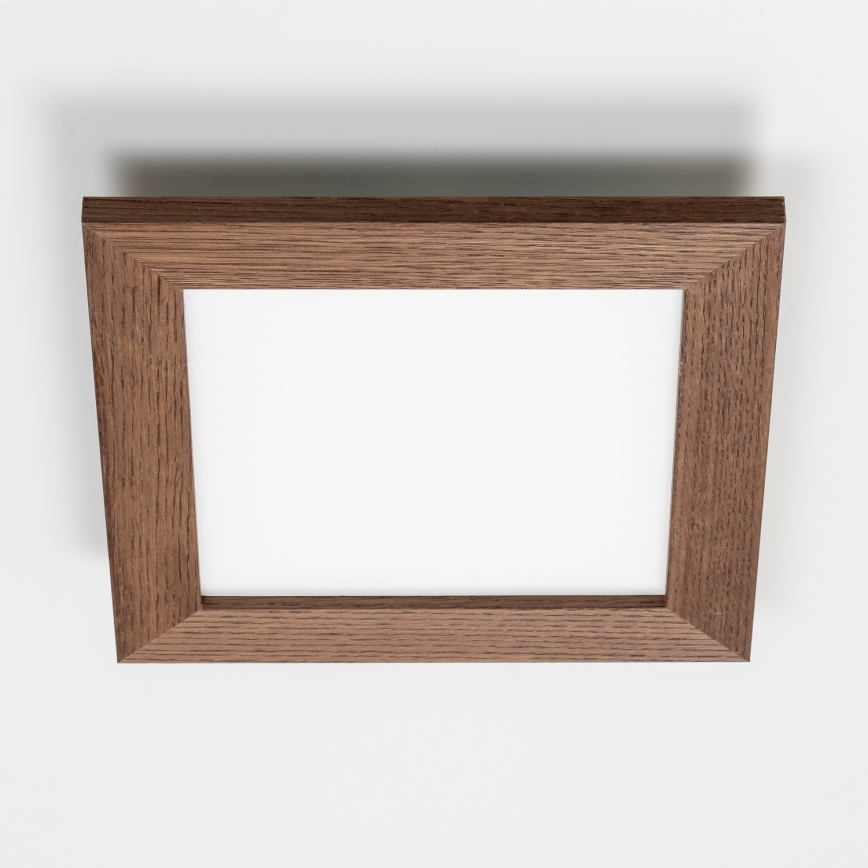 Brilagi - Plafón LED SLIMFRAME WOOD LED/25W/230V 34x34 cm marón oscuro