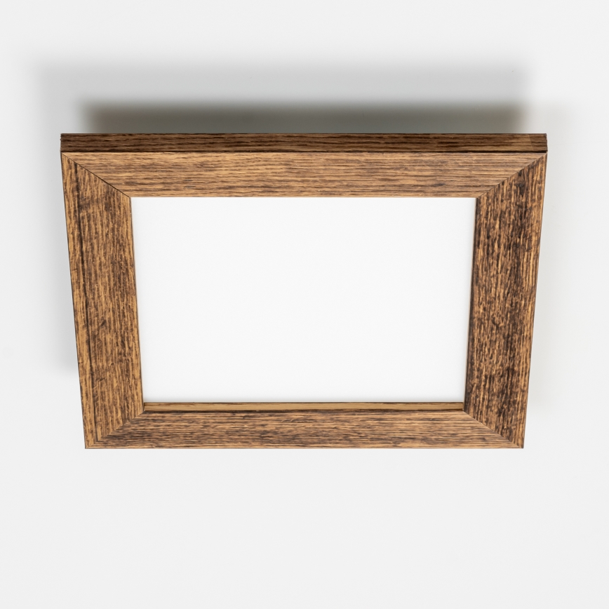 Brilagi - Plafón LED SLIMFRAME WOOD LED/25W/230V 34x34 cm marrón
