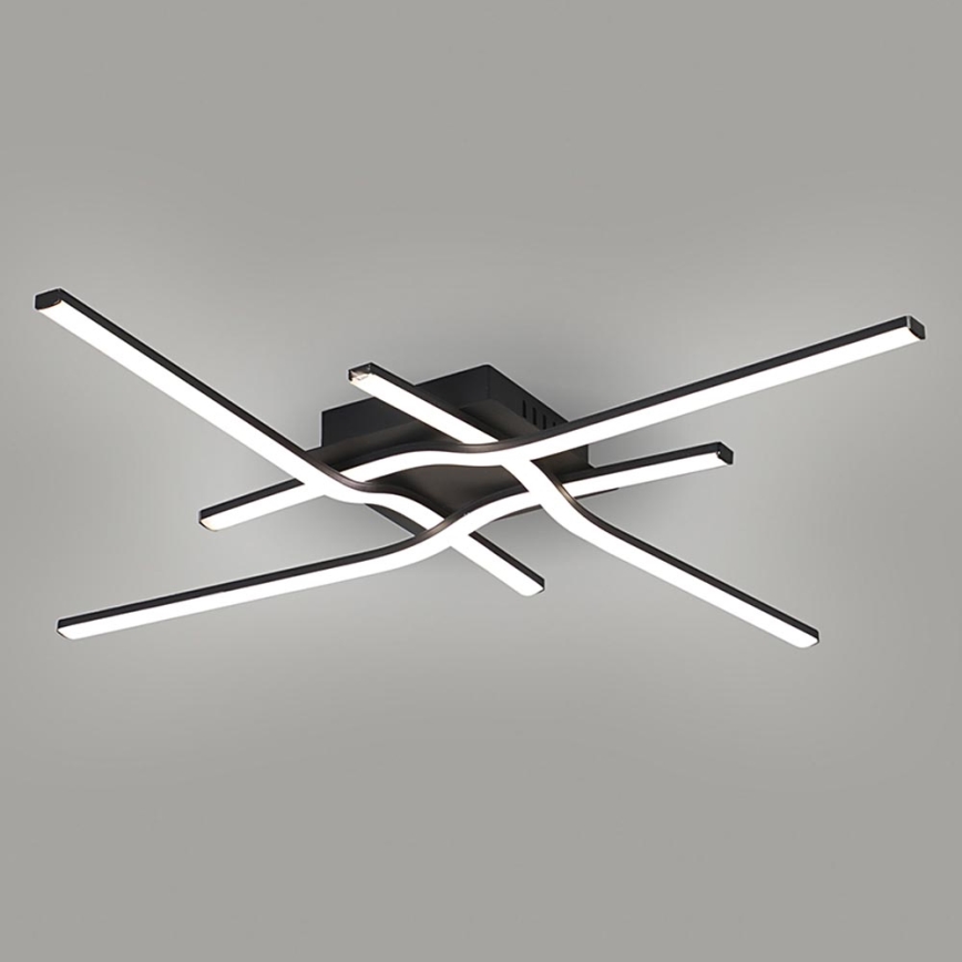 Brilagi - Plafón LED STRIPES 38W/230V 68x68 cm negro