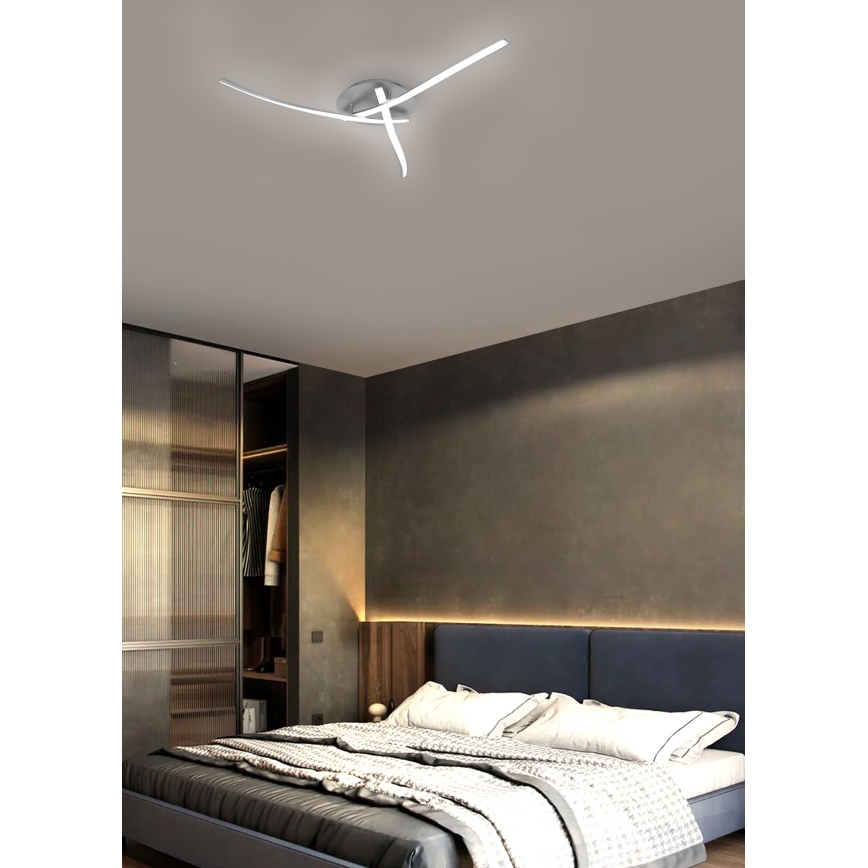 Brilagi - Plafón LED STRIPES LED/24W/230V plata